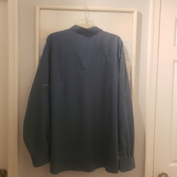 Columbia Shirt Blue Sz XXL/2TG Men's Vented Pockets,Omni Shade Long Sleeve - Picture 4 of 5